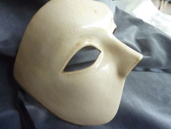 masque le fantome de l'opera, blanc brillant 